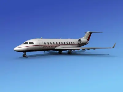 Canadair CRJ100 Trans Midwest 3D model