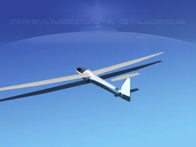 Glaser Dirks DG-200 15-metre Sailplane  3D model