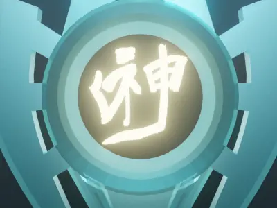 Monado 3 sword with lights 3D model