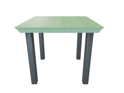 Outdoor Table Low-poly 3D model 4