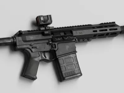 AR LR 308 V2 Low-poly 3D model