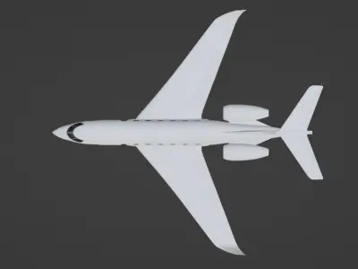 Jet - G600 Low-poly 3D model