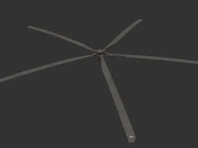 Main Rotor T 129 Atak Helicopter 3D model