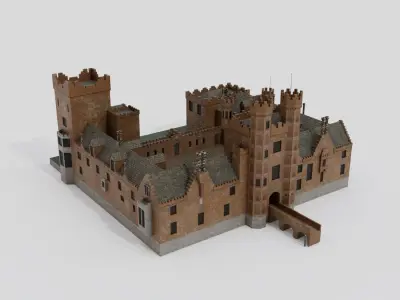 Oxburgh Hall Medieval Castle 3D model