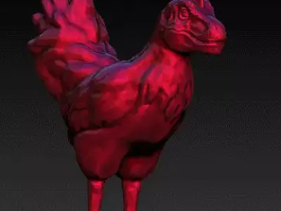 Chikensaurus rooster Free 3D print model