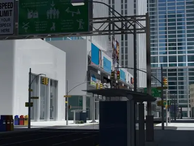 High Def City Street 2 3D model