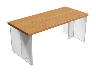 Homary Modern Natural Wood Floating Dining Table Free low-poly 3D model