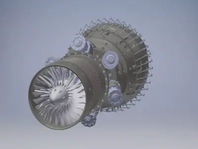Turbojet Engine 3d model 3D model