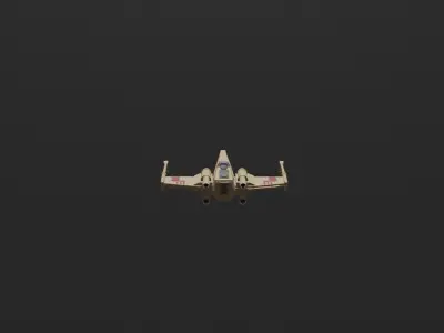 X-wing star wars x - wing fighter Low-poly 3D model
