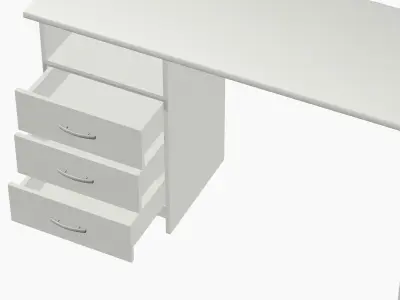 Office Desk Free low-poly 3D model