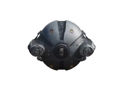 very huge sphere style scifi spacecraft 3D model