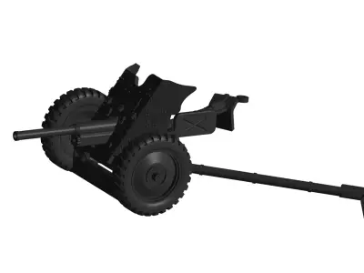 45 mm Divisional Gun 3D model