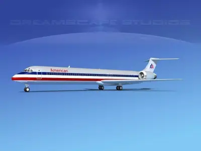McDonnell Douglas MD83 American Airlines 3D model