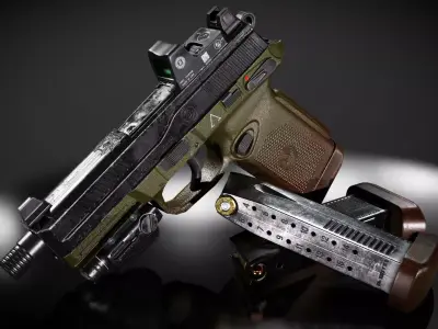 FNX-45 Venom Pistol Low-poly 3D model