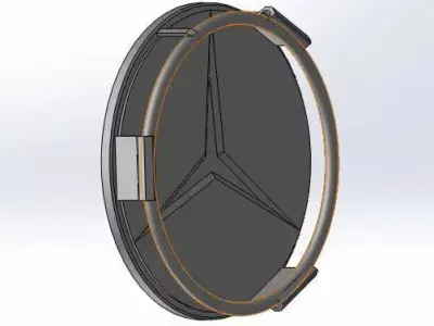Mercedes Wheel Hub Cap Free 3D model