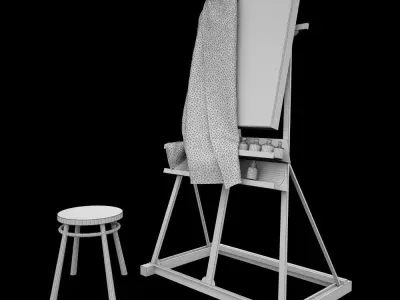Easel  molbert Free 3D model