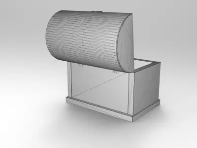 Medieval chest with ornaments Free low-poly 3D model