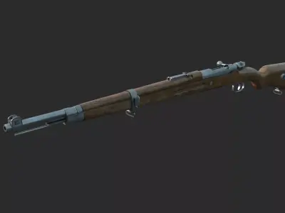 Modern weapons old-style rifles 3D model