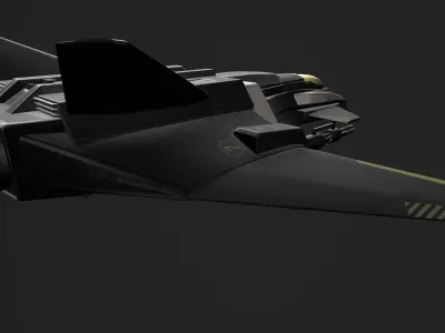 X-72 Vengeance Fighter Craft Low-poly 3D model