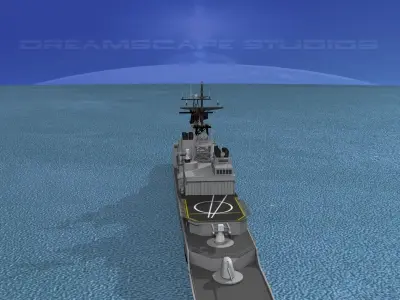 Spruance Class DD974 USS Compte De Grass 3D model