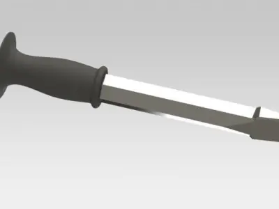 Cold Chisel with Guard Free 3D model