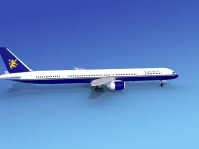 Boeing 757-300 Caledonian Airways  3D model