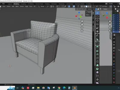 Leather armchair Free 3D model