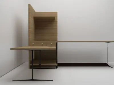 Corner Computer Desk Free 3D print model