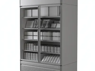 commercial refrigerator - turbo air - No-02 Low-poly 3D model