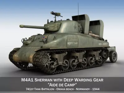 M4A1 Sherman - Aide de Camp 3D model