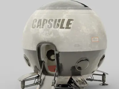Capsule Corp Space Pod 3D model