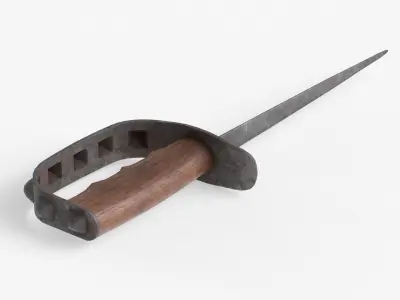 M1917 Trench Knife dirt finish Low-poly 3D model