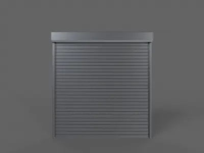 PBR Industrial Door A2 Low-poly 3D model