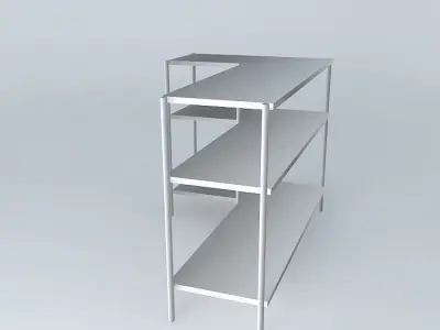Kit229 shelf Inox 3 Plans in L by Alex Marques Free 3D model