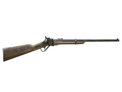 Carbine Sharps 1853 Low-poly 3D model