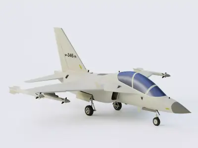 M346FA - FIGHTER ATTACK LIGHT COMBAT AIRCRAFT - Low-poly 3D model