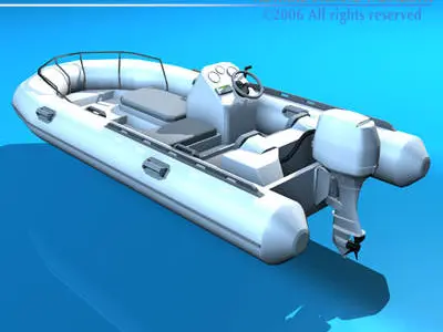 Zodiac boat 3D model