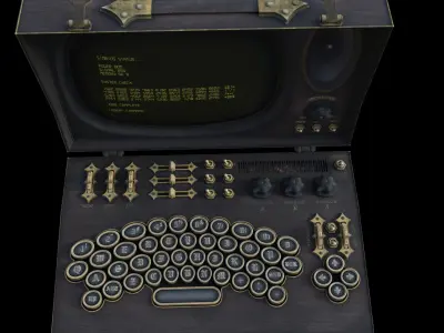 laptop ficction Low-poly 3D model