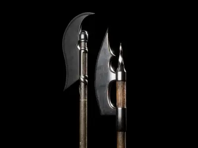 Polearm Pack Low-poly 3D model