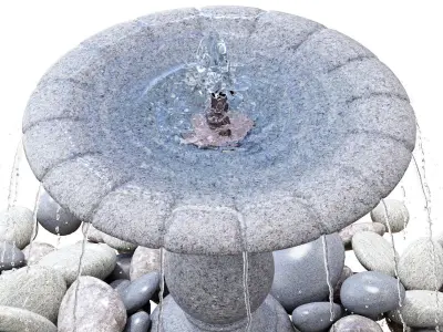 Stone Water with Bowl 3D model