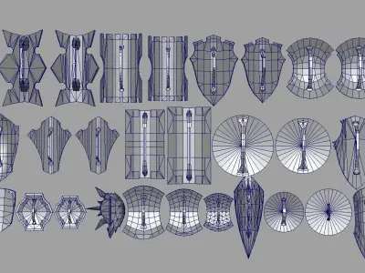 shield shields from legend of zelda Low-poly 3D model