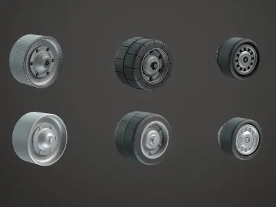 Tank Wheels High-poly Vol 1 3D model