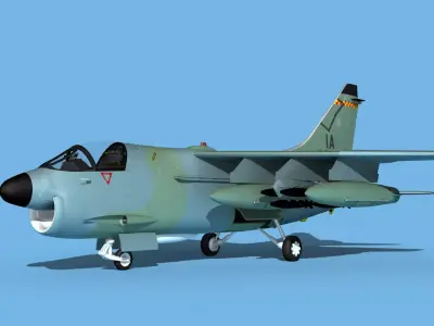 Chance Vought A-7E Corsair II V09 USAF 3D model