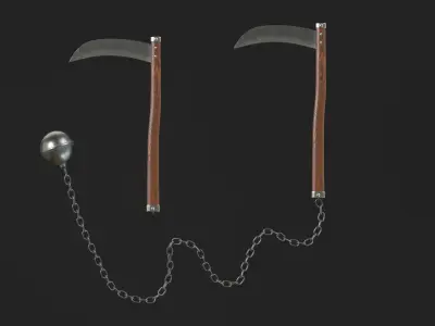 Collection of Ninja Weapons 3D model
