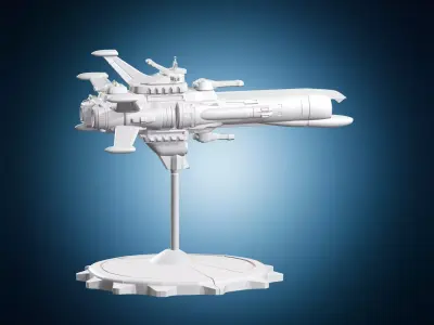 Futuristic Sci-Fi Spaceship Cruiser 3D print model