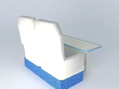 dfgdf seat and table Free 3D model