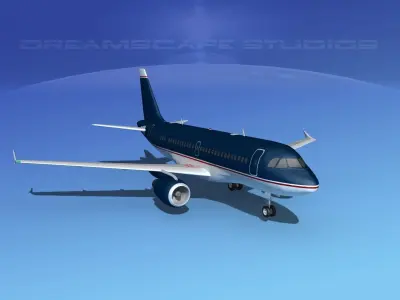 Airbus A319 Corporate 2 3D model