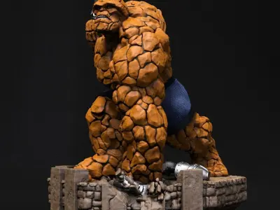 Fantastic 4 the Thing Statues 3D Model Ready to Print STL 3D print model