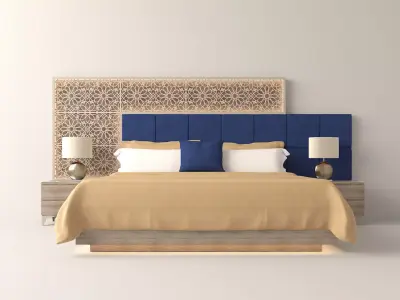 Modern Islamic Bed Free 3D model