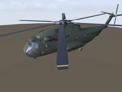 CH 53 Sea Stallion Sikorsky S-65 Helicopter 3d model Low-poly 3D model